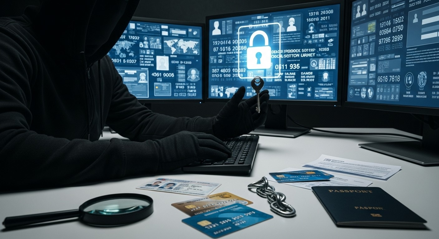 An image representing the surge in credential theft in 2025.